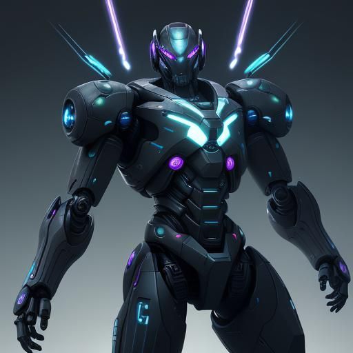 Futuristic Alien Mech Suit with Robotic Arm