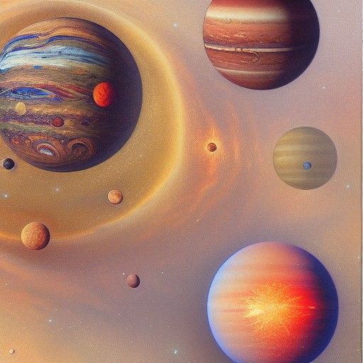 Planetary Person: Oil Painting in Gurney Style