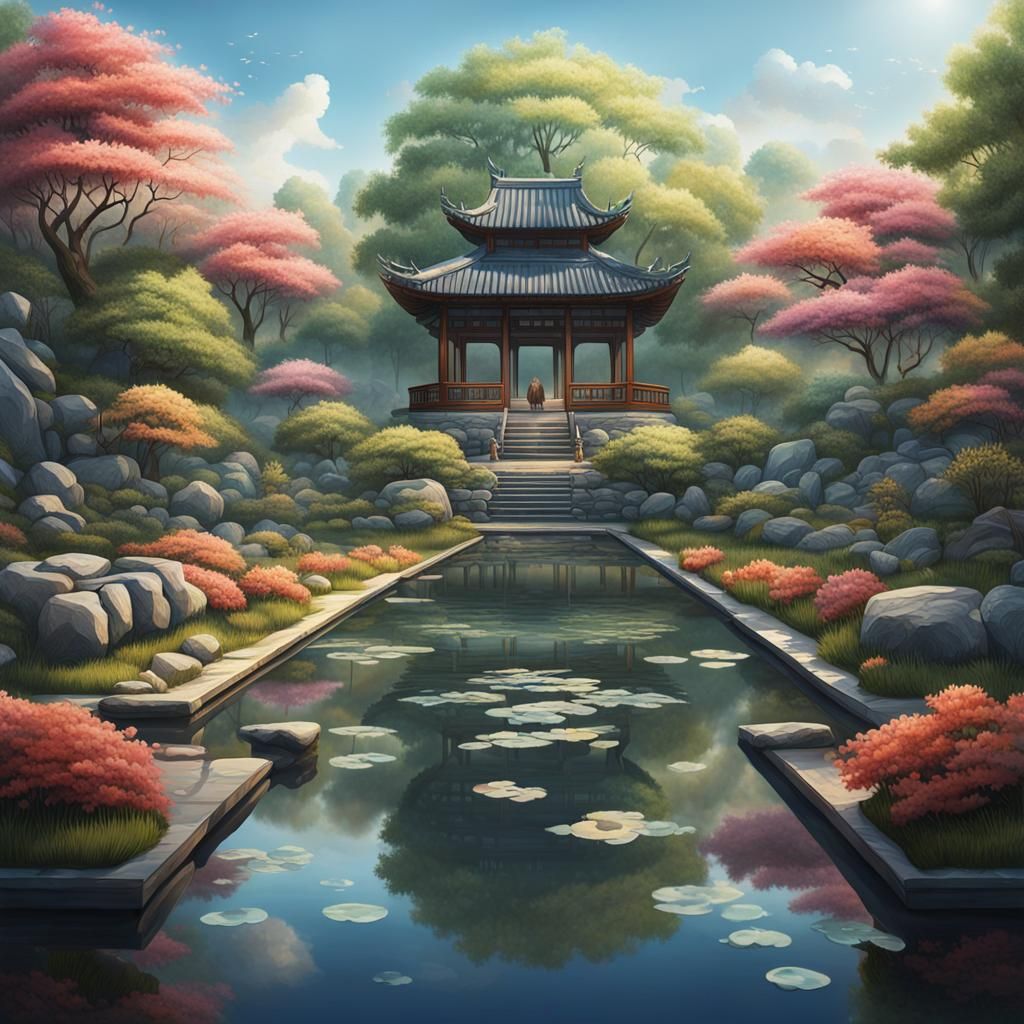 Tranquil Zen Garden Reflecting Inner Peace