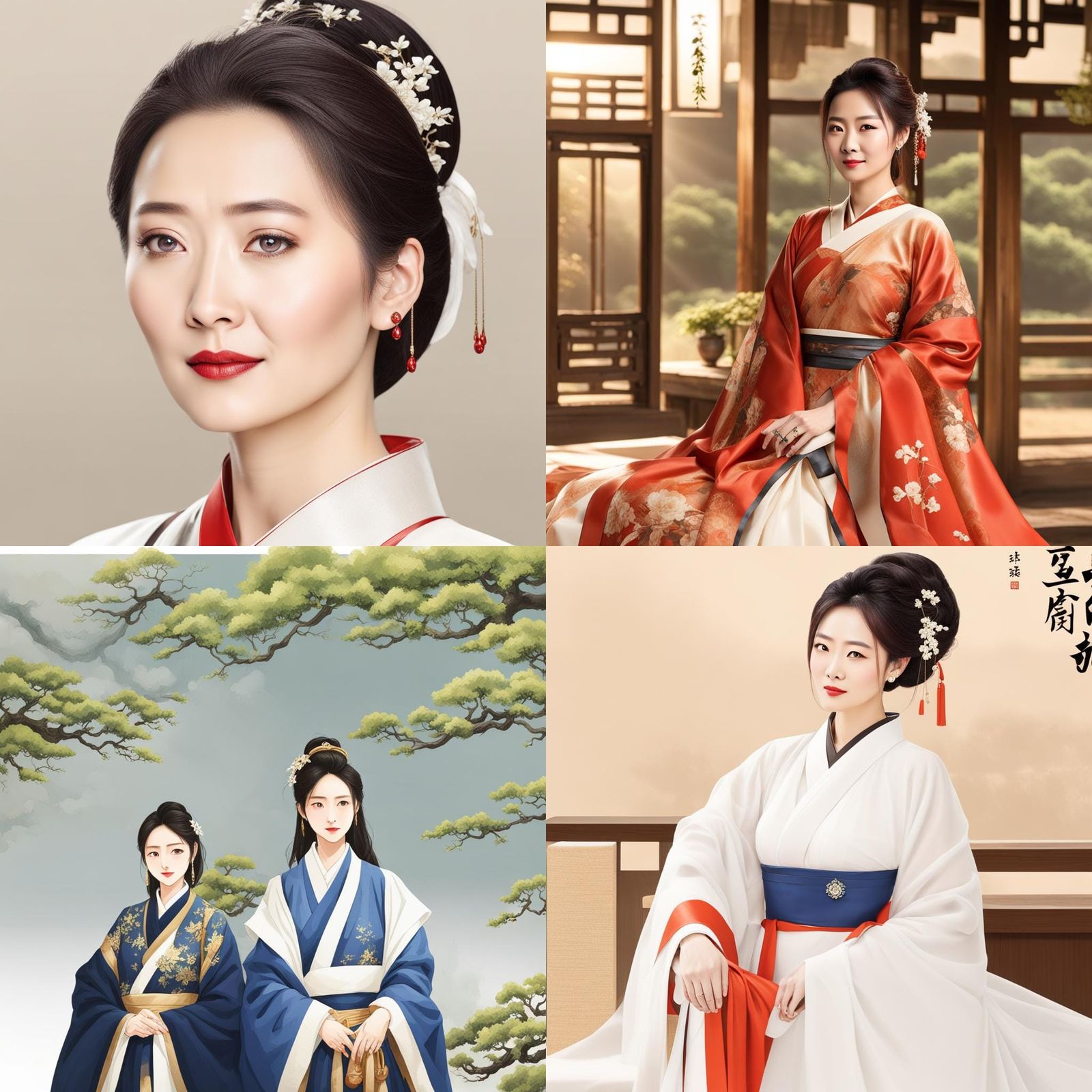 50-Year-Old Asian Woman: Different Angles and Poses