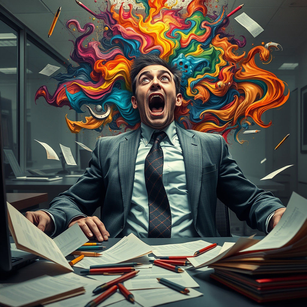 Mind Explosion in Surreal Photorealistic Style