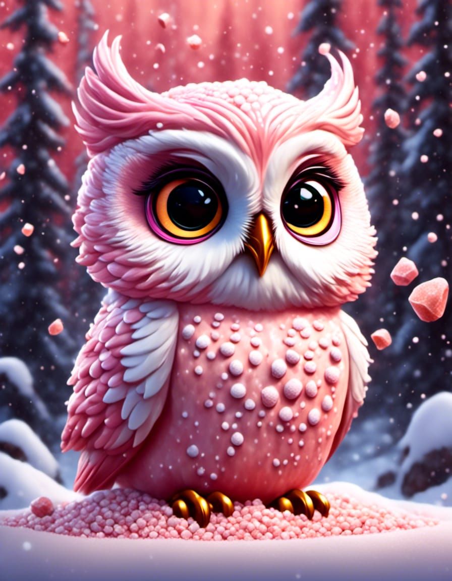 Himalayan Pink Salt Owl 🦉🧂