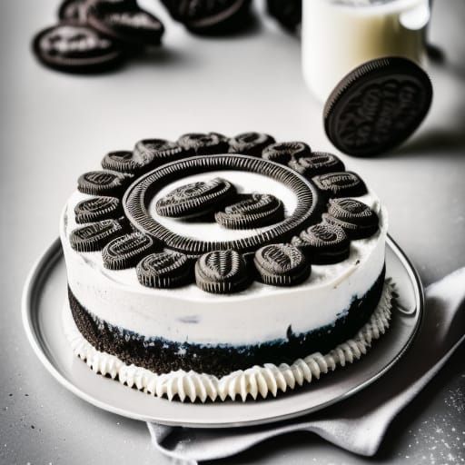Delicious Oreo Cake in Professional Photography Style