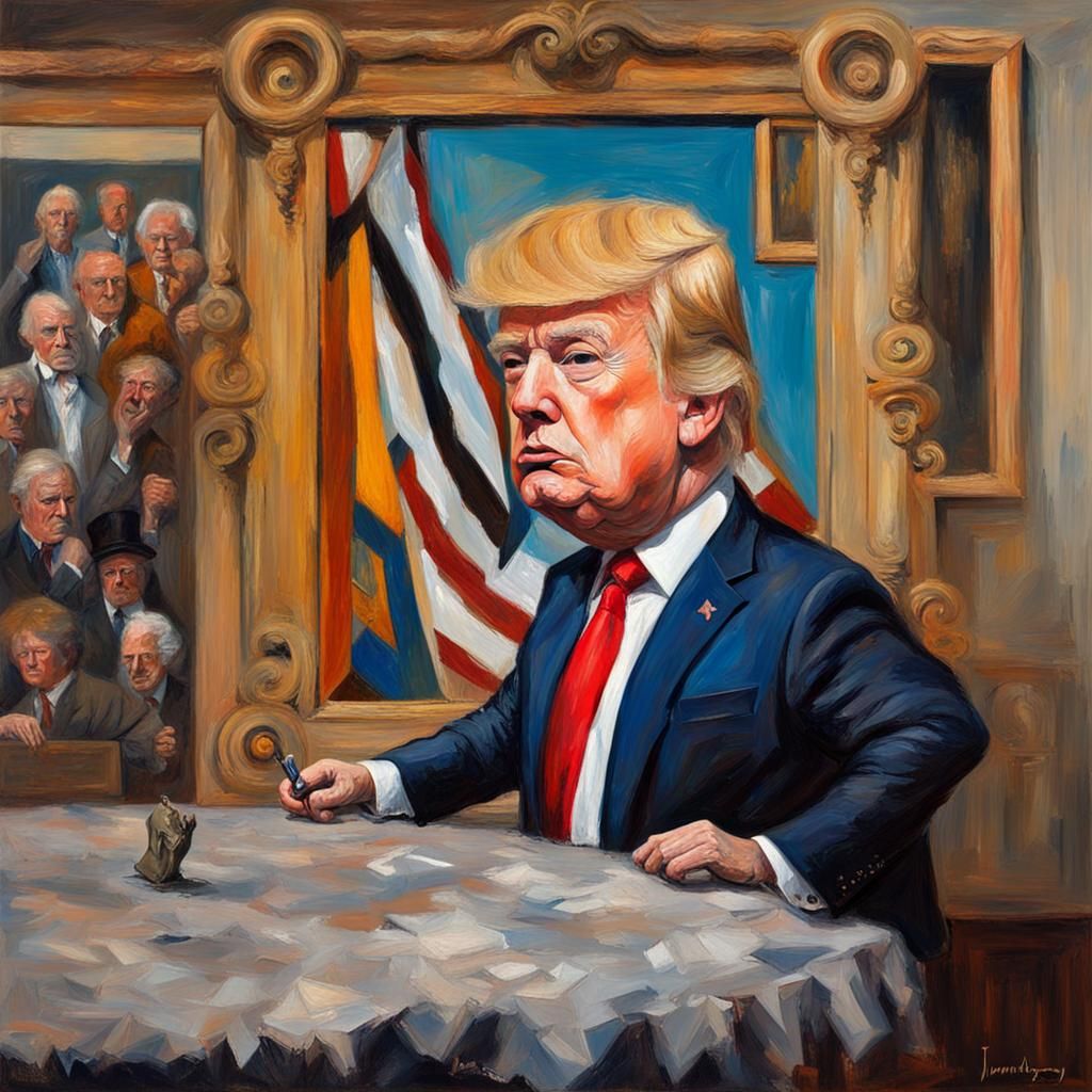 Donald Trump as a Cubist Painting