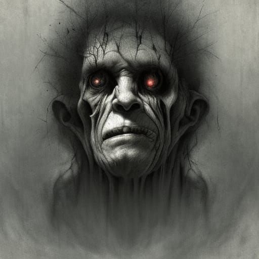 Frankenstein Monster in Sinister Oil Painting Style