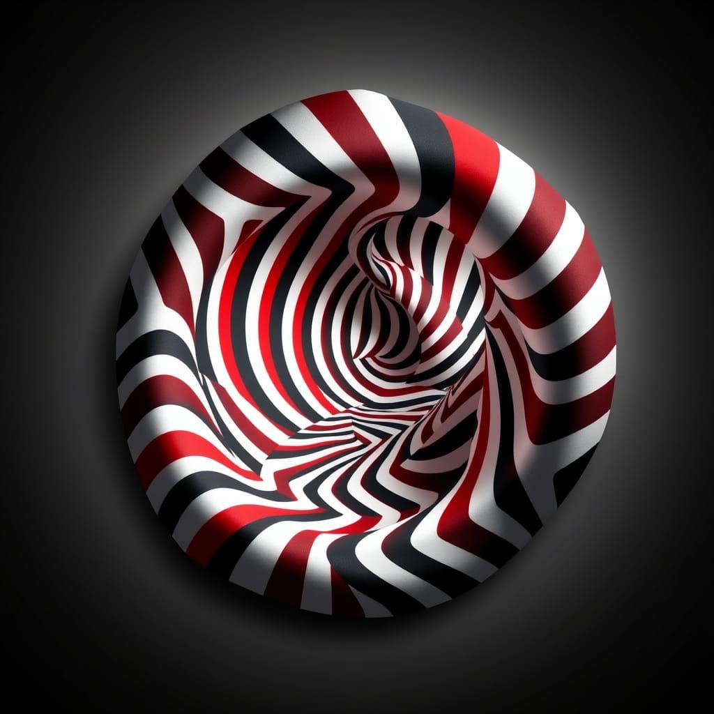 Mesmerizing Optical Illusion in Vibrant Stripes