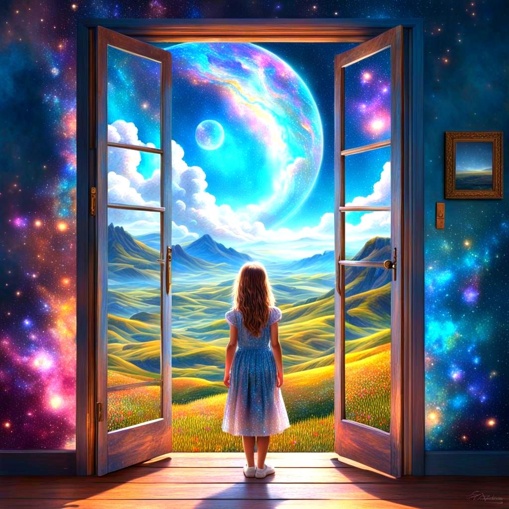 Heavenly Fields Seen Through a Doorway