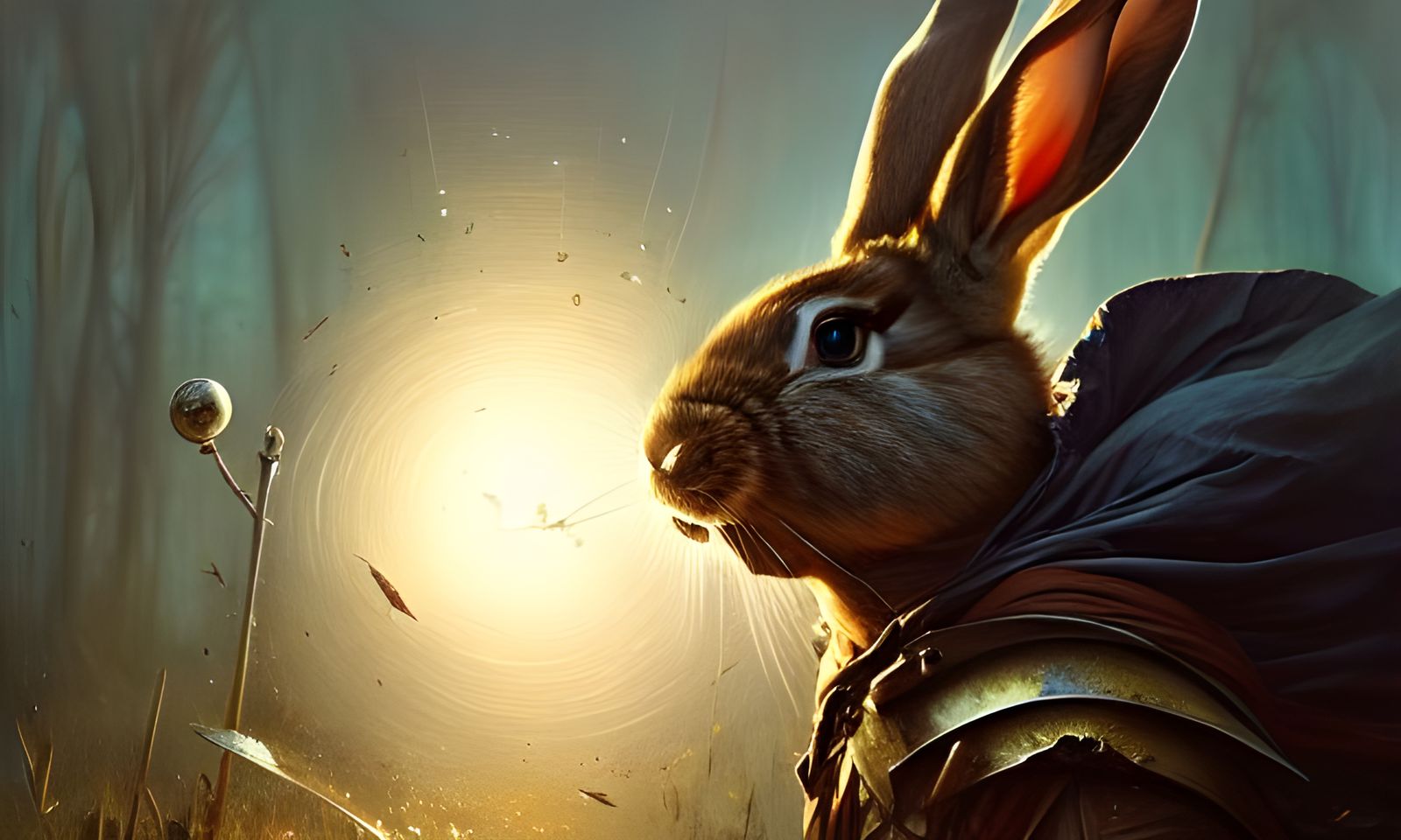 Radiant Anthromorphic Rabbit Character Design