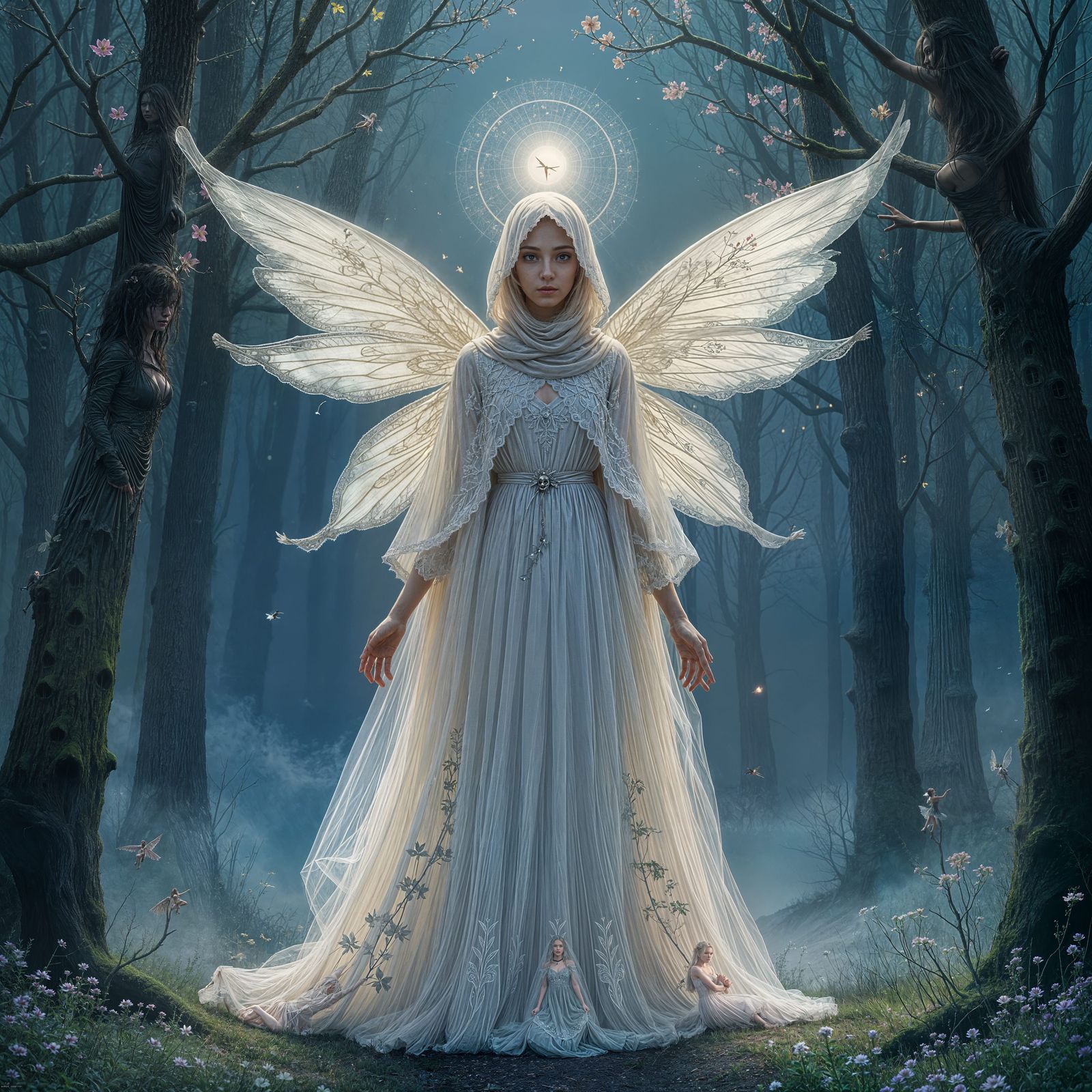 Mysterious Death Fairy in Dark Fantasy Art