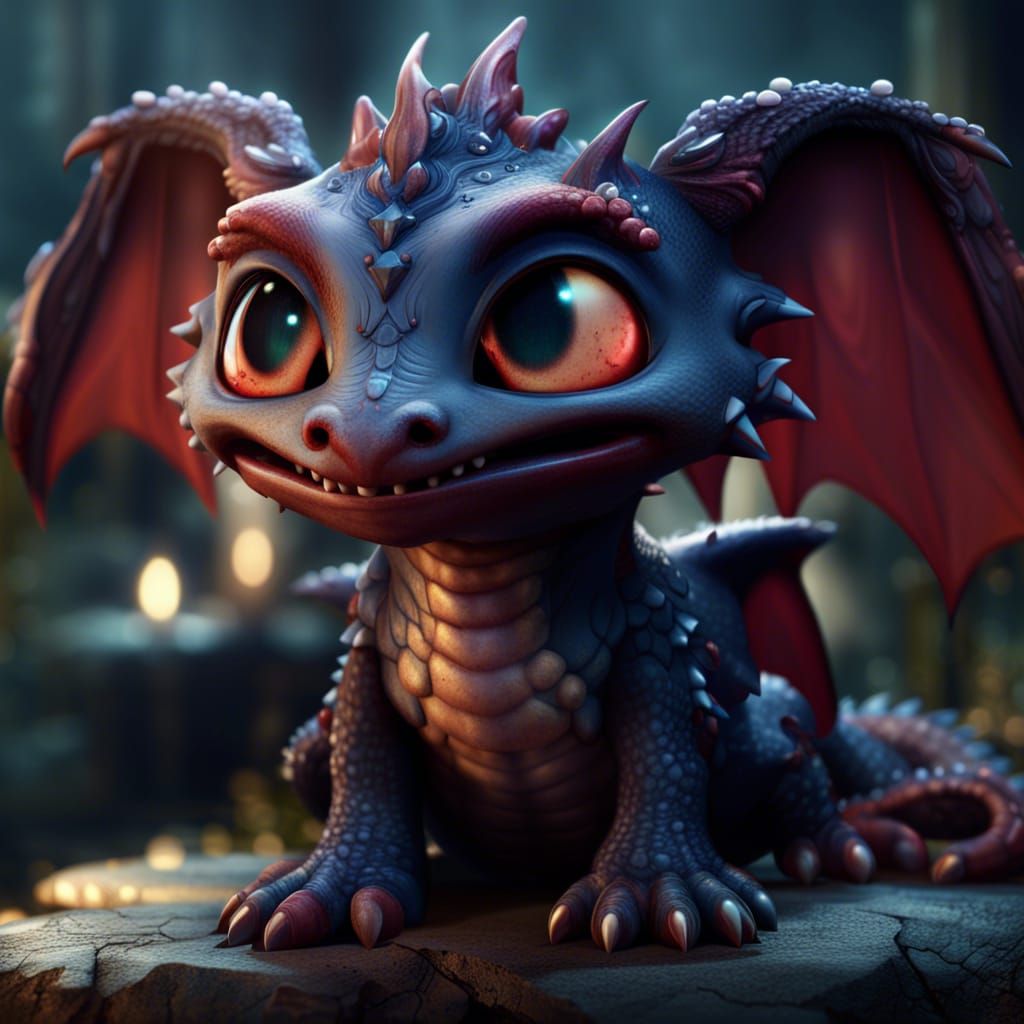 Draco, the Cute Little Vampire Dragon