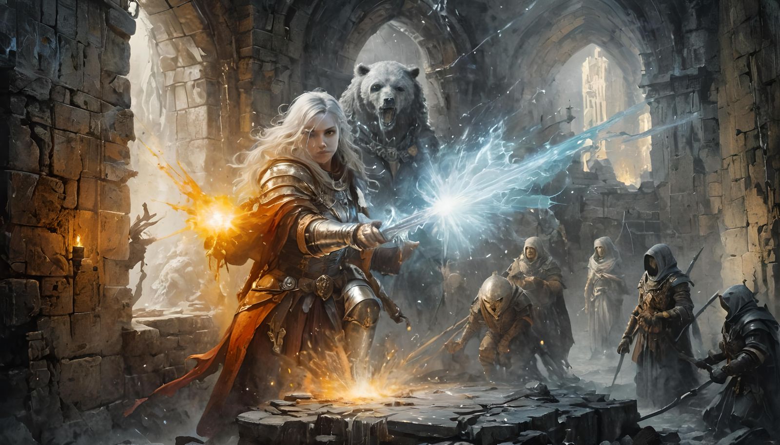 Cleric's Holy Wrath in Digital Acrylic Painting