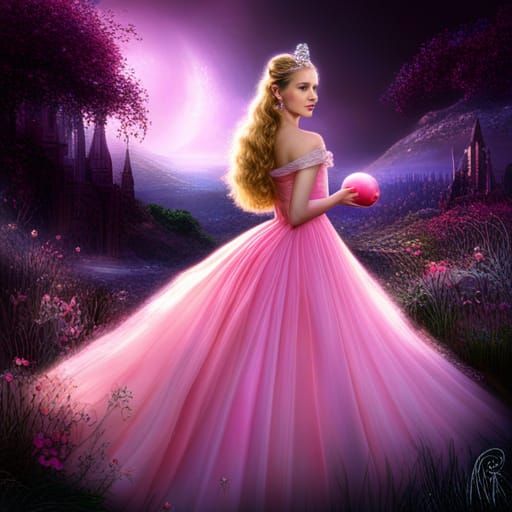 Glinda in Pink Gown: Fantasy Concept Art