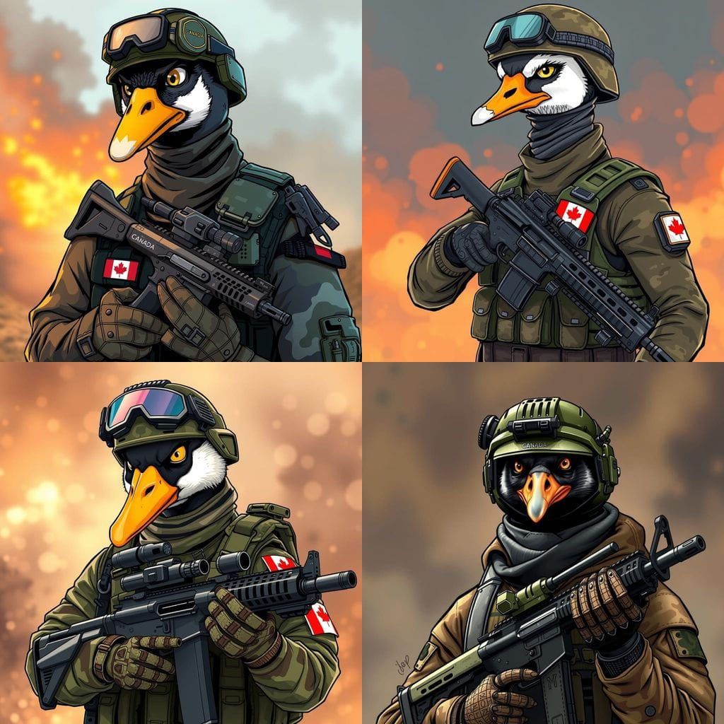 Elite Canada Goose Soldier in Tactical Gear