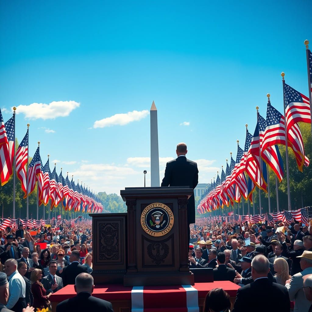 Formal Presidential Inauguration Ceremony in Grandeur