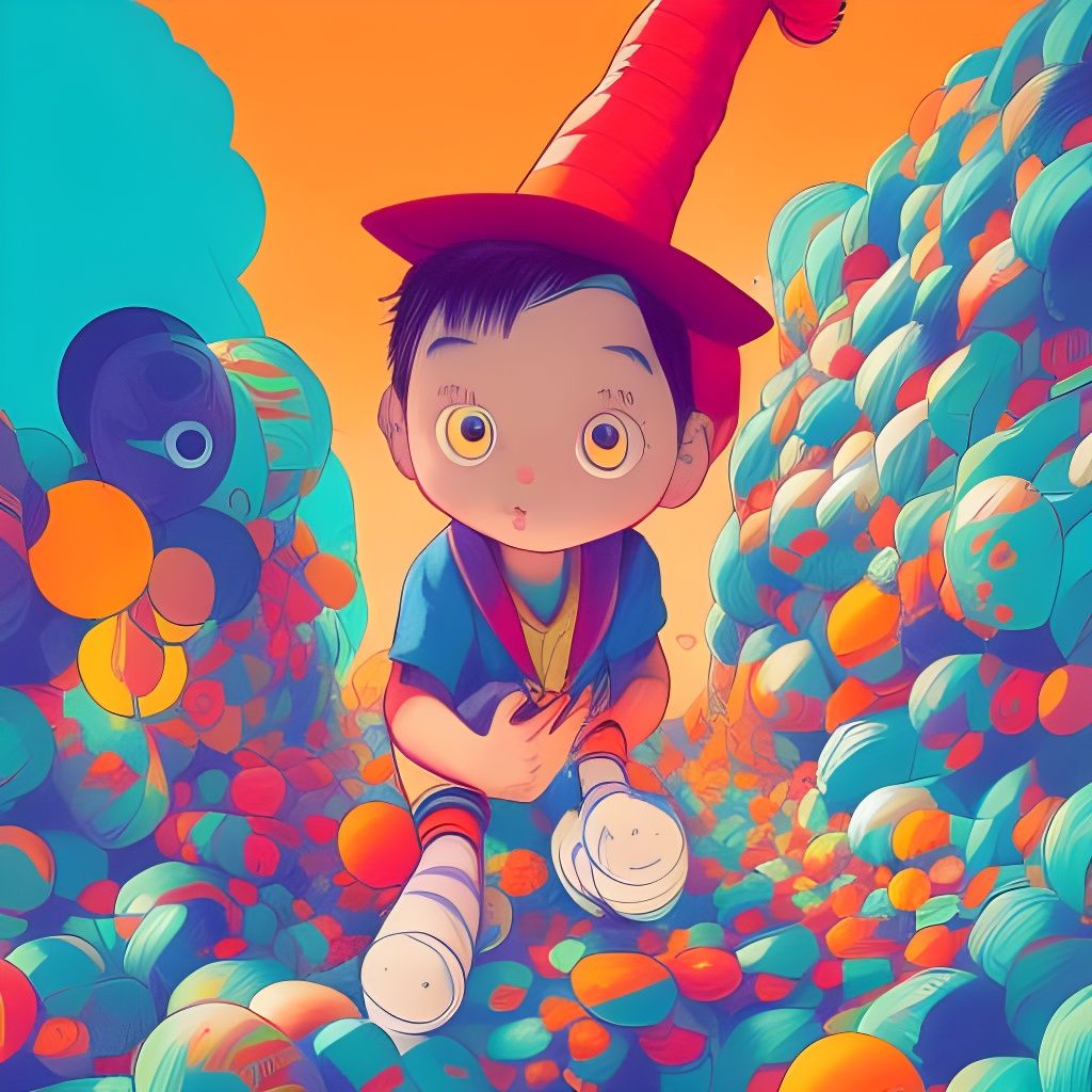 Whimsical Book Cover in Pop Art Style