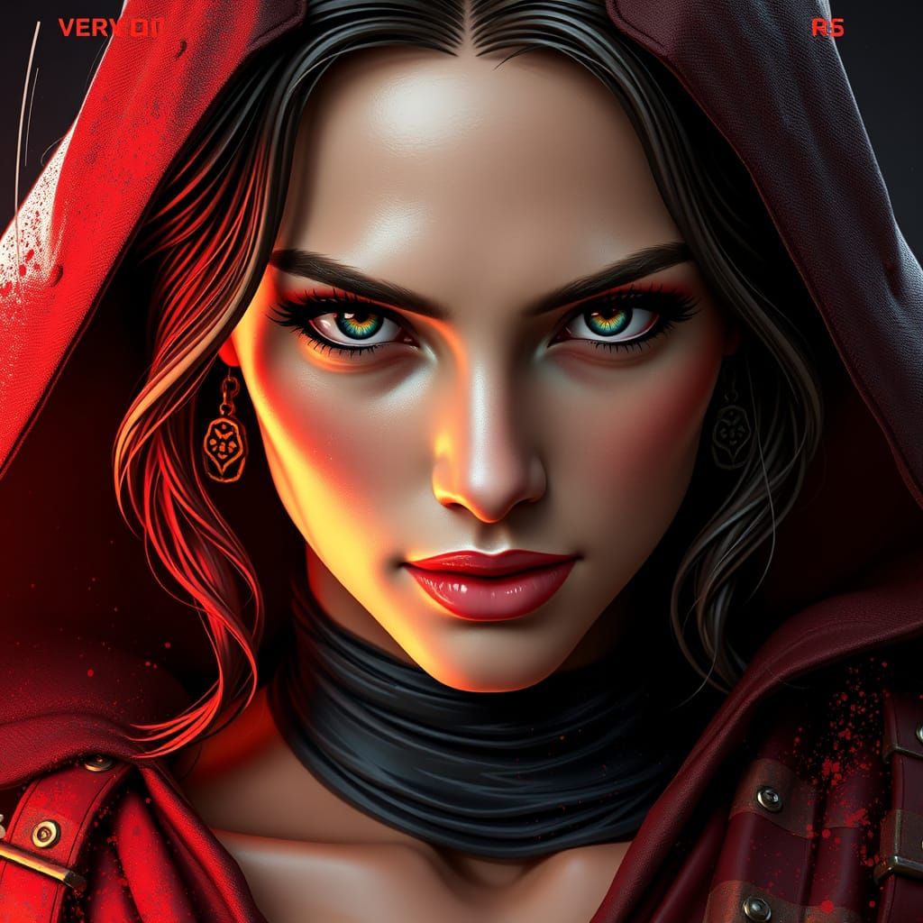 Voluptuous Jedi Knight Portrait in Hyperreal Style