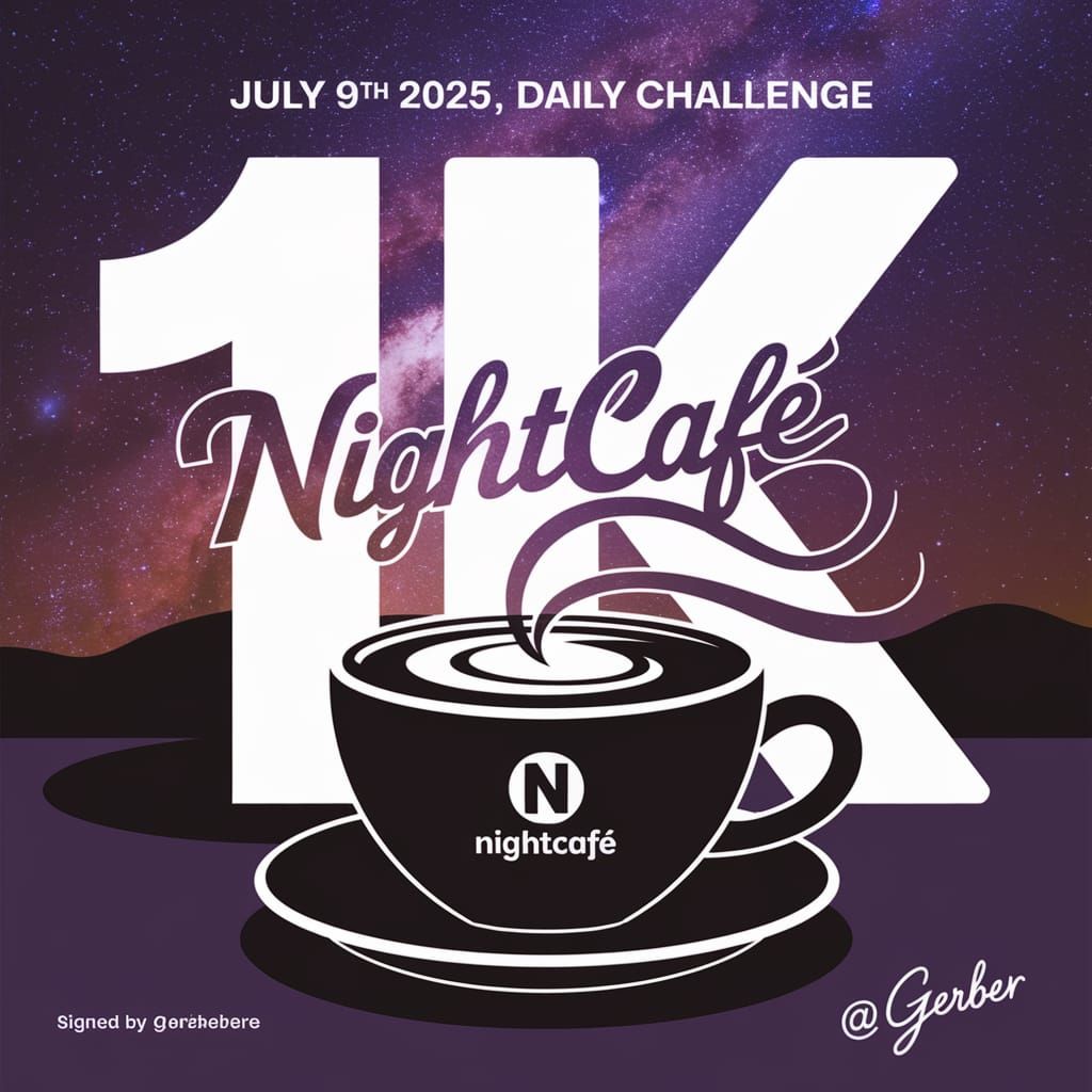 NightCafe Daily Challenge 1000 Days Poster