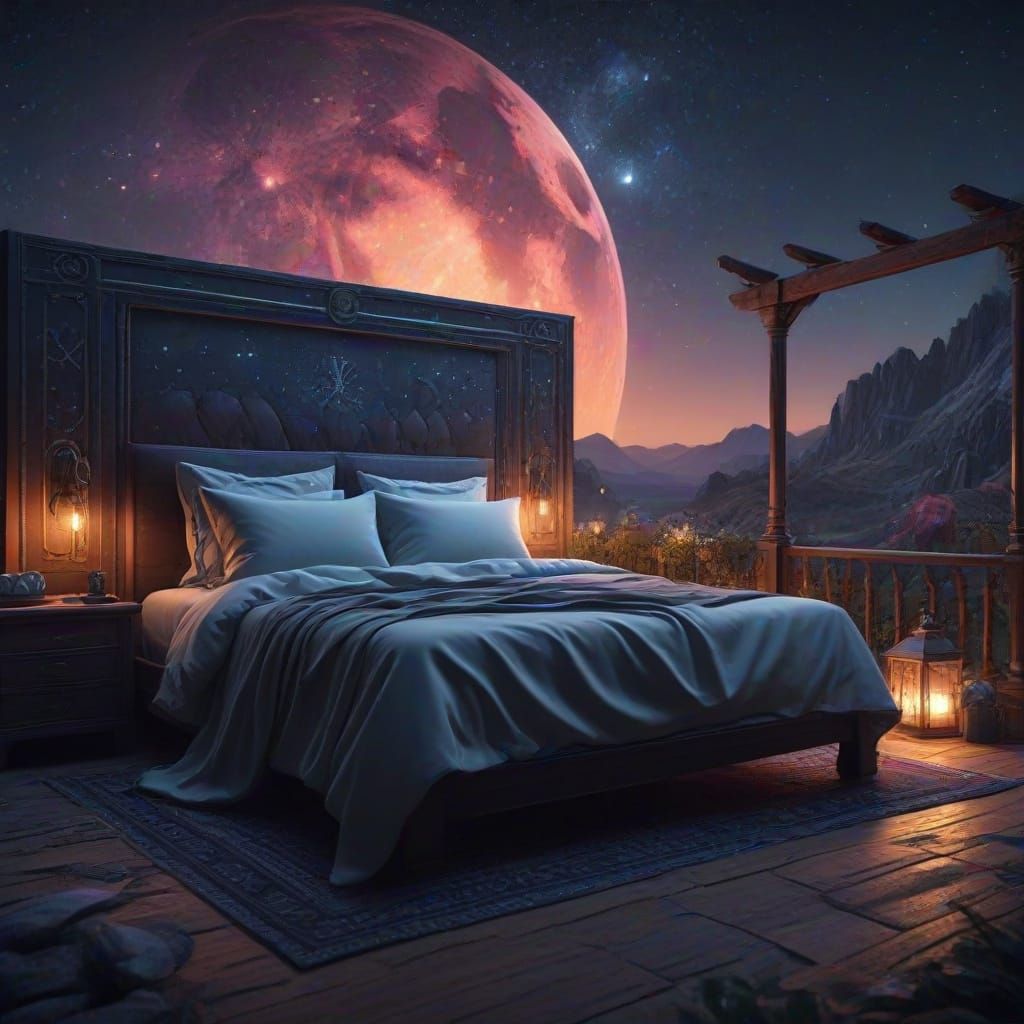 Fantastical Global Sleep Under the Stars: Detailed Matte Pai...