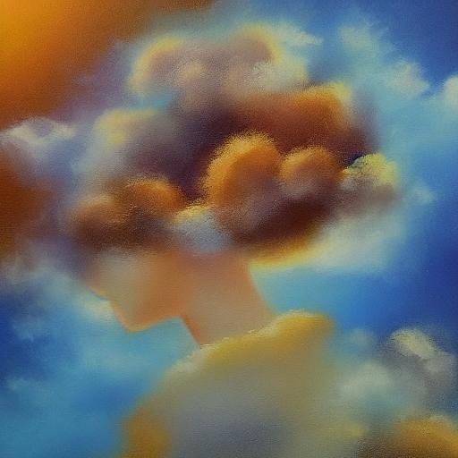 Ethereal Brain Consciousness Transfer in Abstract Expression...