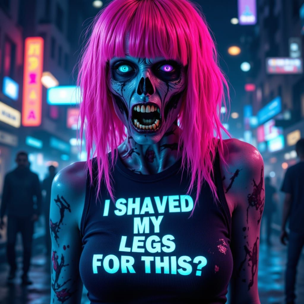 <lora:Zombies1:1.0> <lora:Accu:1.0> A beautiful zombie femal...