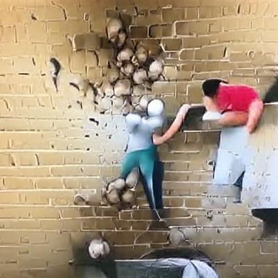 Gruesome Image of Smashing Heads onto Wall