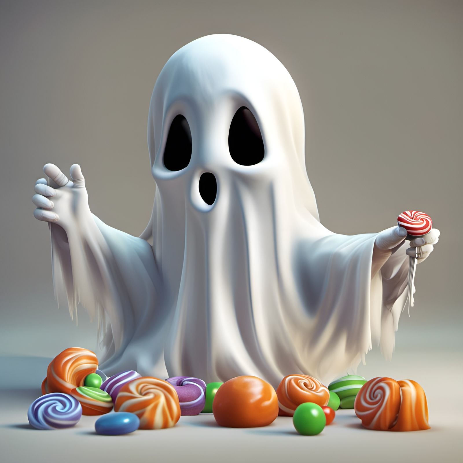 Cute Ghost Counting Candy in High Resolution