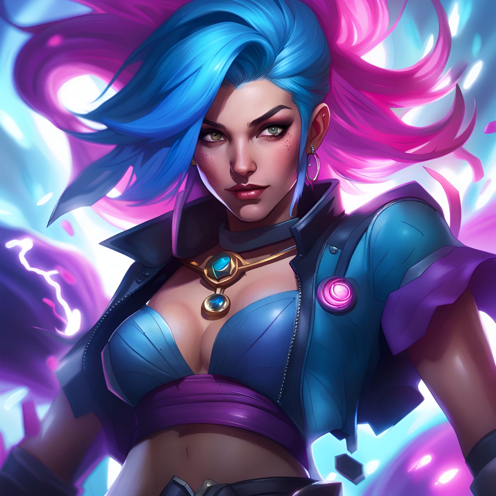 Jinx, Arcane, Blue hair