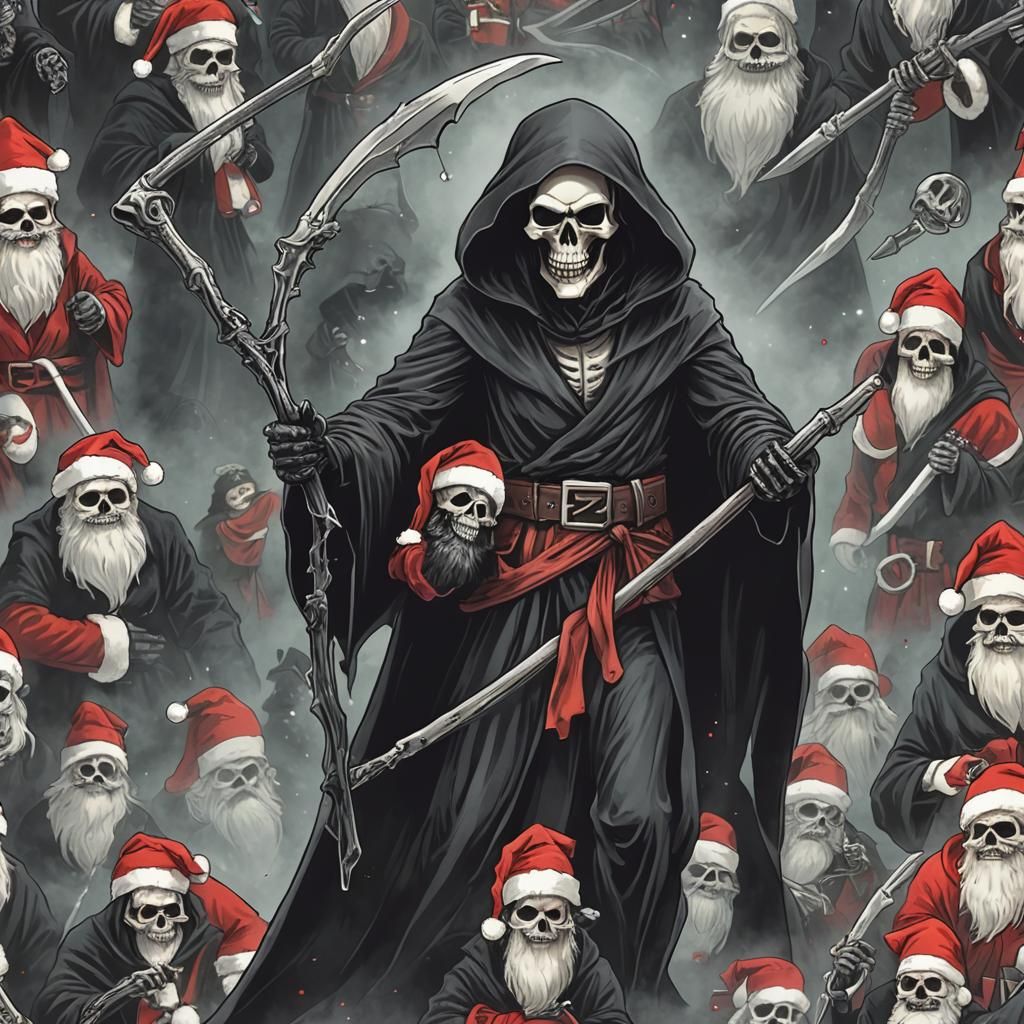 Grim Santa: A Fusion of Death and Christmas