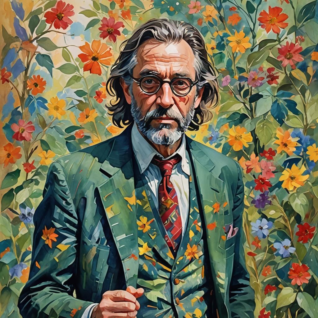 Impressionist Portrait in Gouache and Watercolor