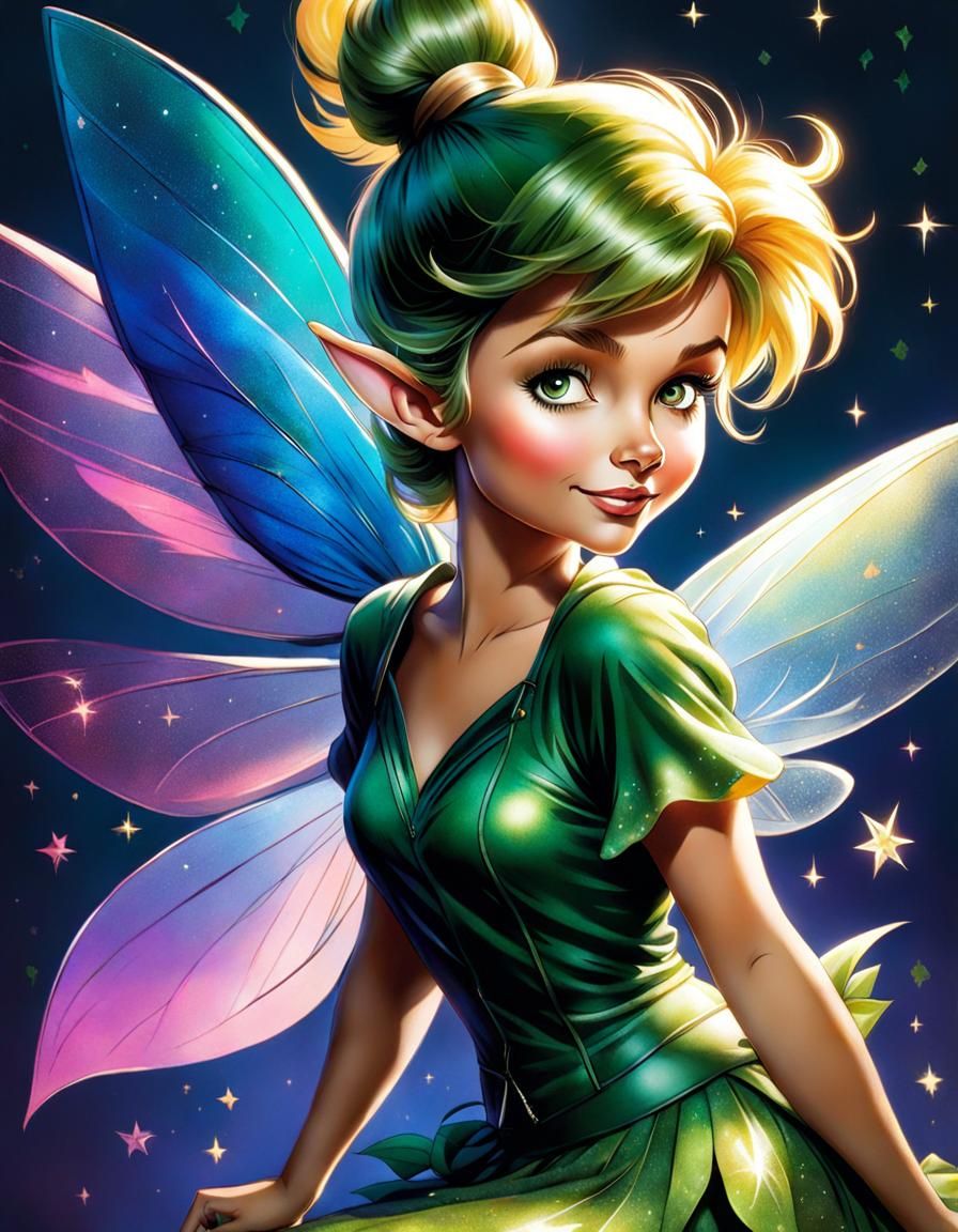 Tinkerbell Illustration in Style of Classic Masters