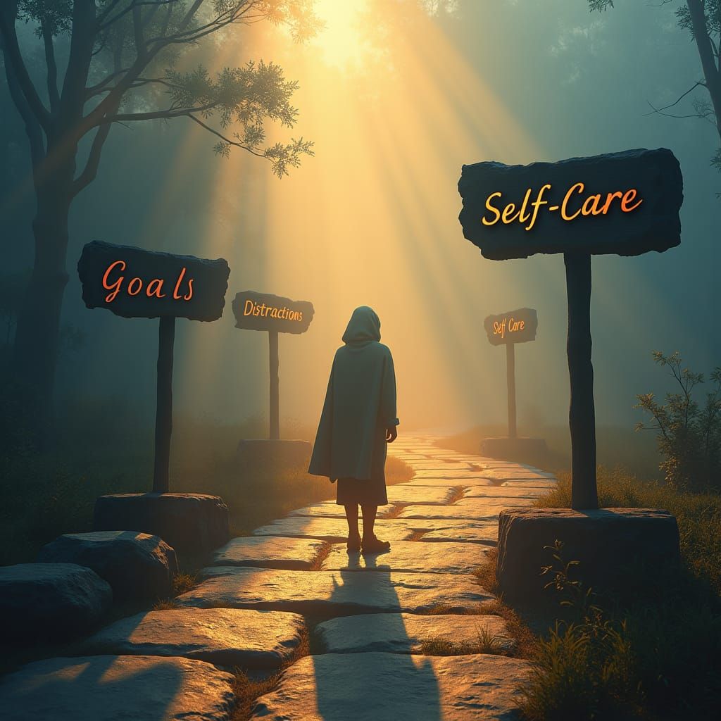 Crossroads of Choice: A Fantasy Matte Painting