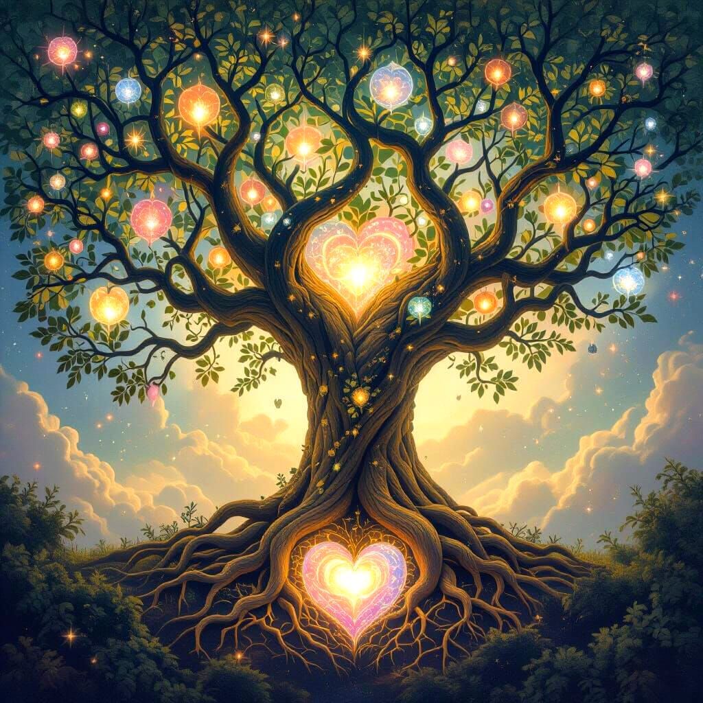 Celestial Tree of Life in Renaissance Style