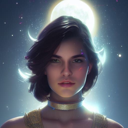 Iridescent Beauty in a Glimmering Celestial Dreamscape