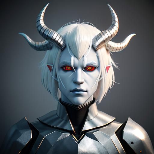 Anime Style Wight Demon Concept Art in 8k