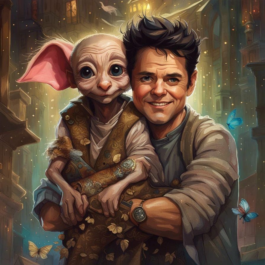 Donny Osmond and Dobby Hug: Detailed Portrait