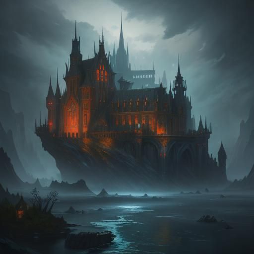 Drowning in Thoughts: Detailed Matte Painting