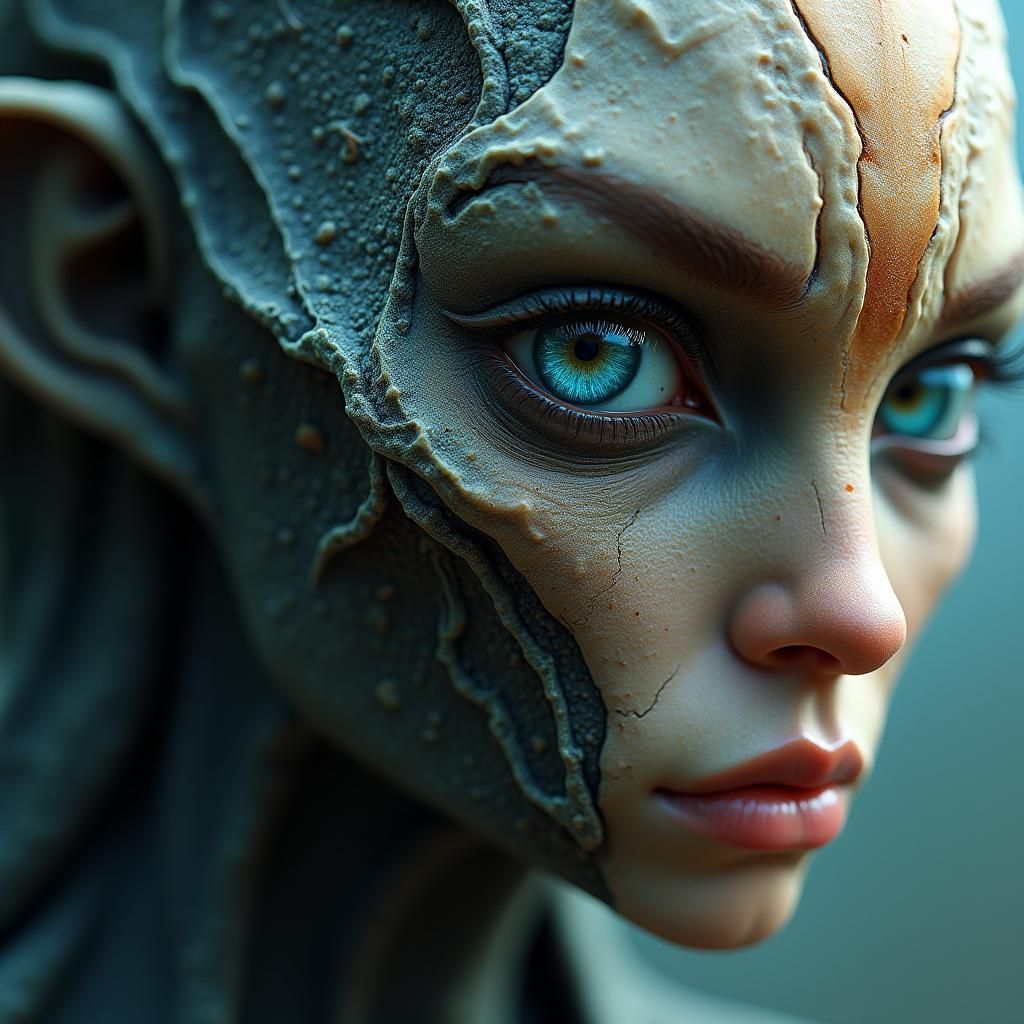 Striking Dichotomy of Alien and Human Face