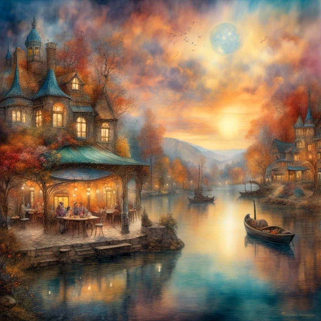 A Quiet Evening by the Water