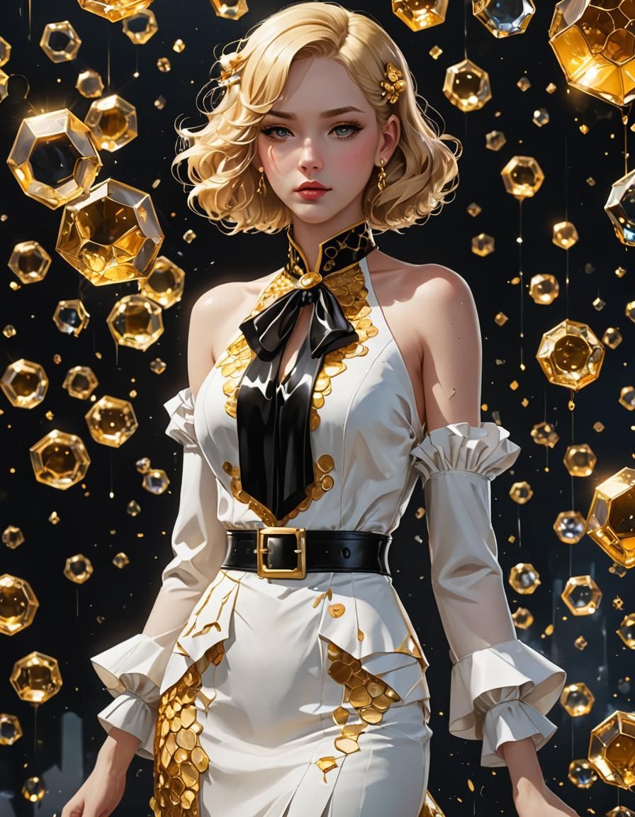 Shattered Glass, Honeycomb, and 1930s Fashion in Anime Style