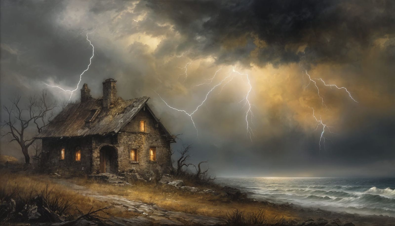 Storm at sea