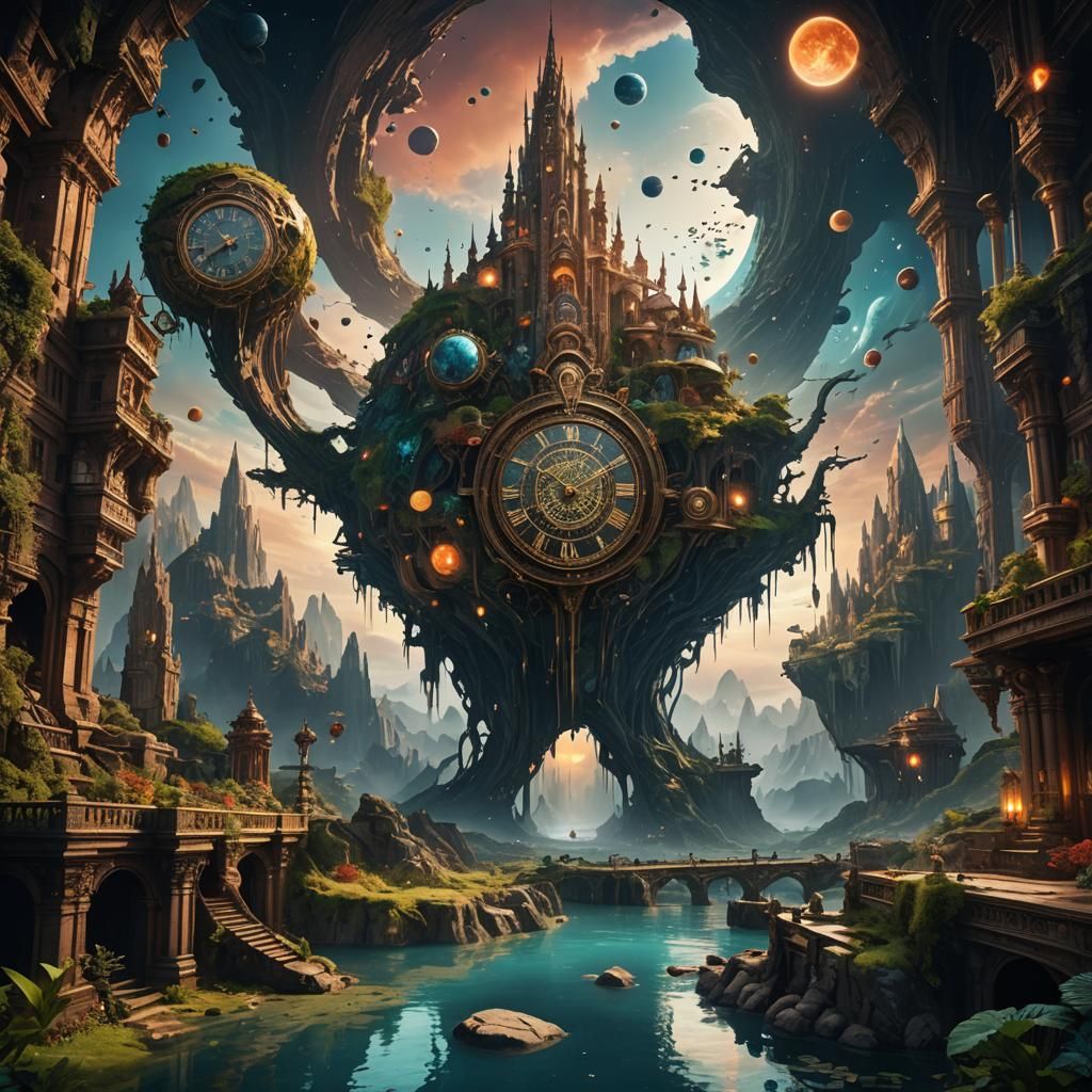 Fantastical Landscape in Detailed Matte Painting