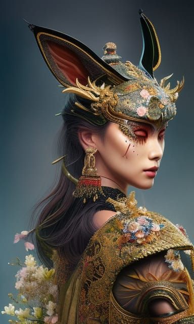 Painted Samurai Rabbit