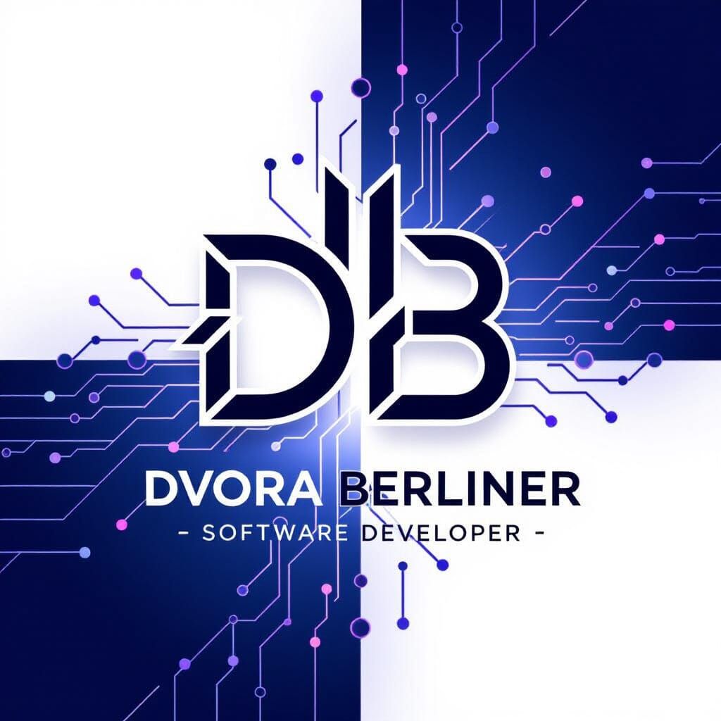 DB Software Developer Logo in Blue and Purple