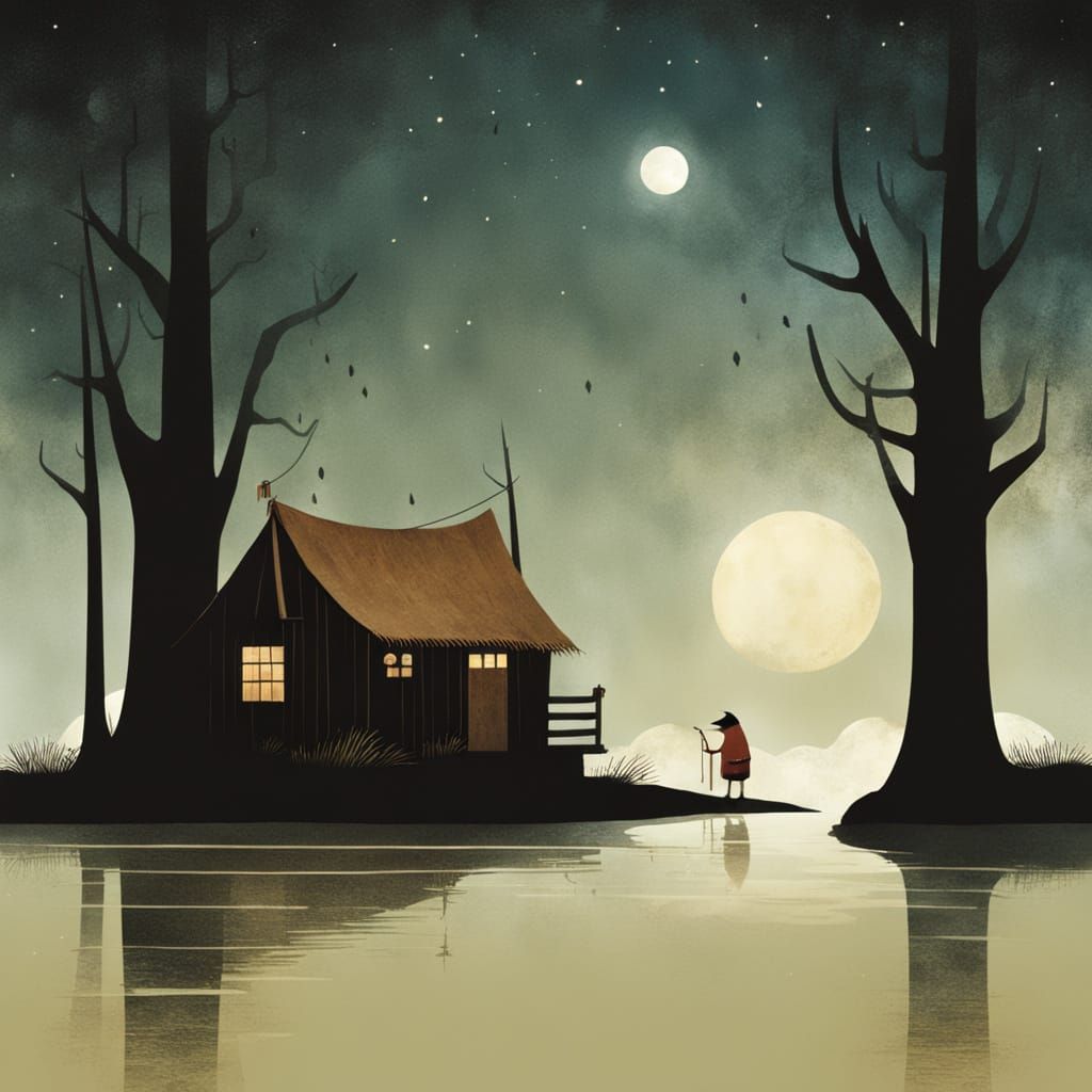 Enchanting Gypsy Dreamscape in Whimsical Illustration