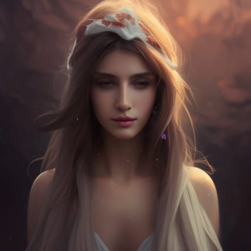 Majestic Beauty Portrait with Dynamic Lighting