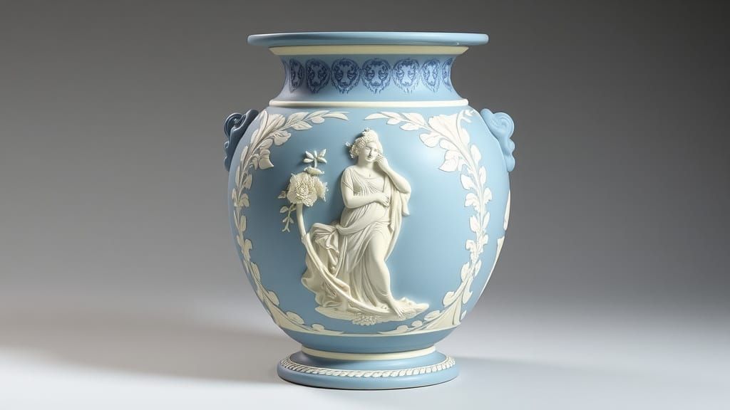 Elegance in Blue: A Timeless Wedgewood-Inspired Vase