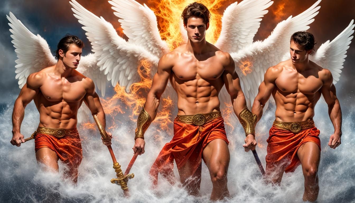 Elemental Warrior Angels Descend From Heaven