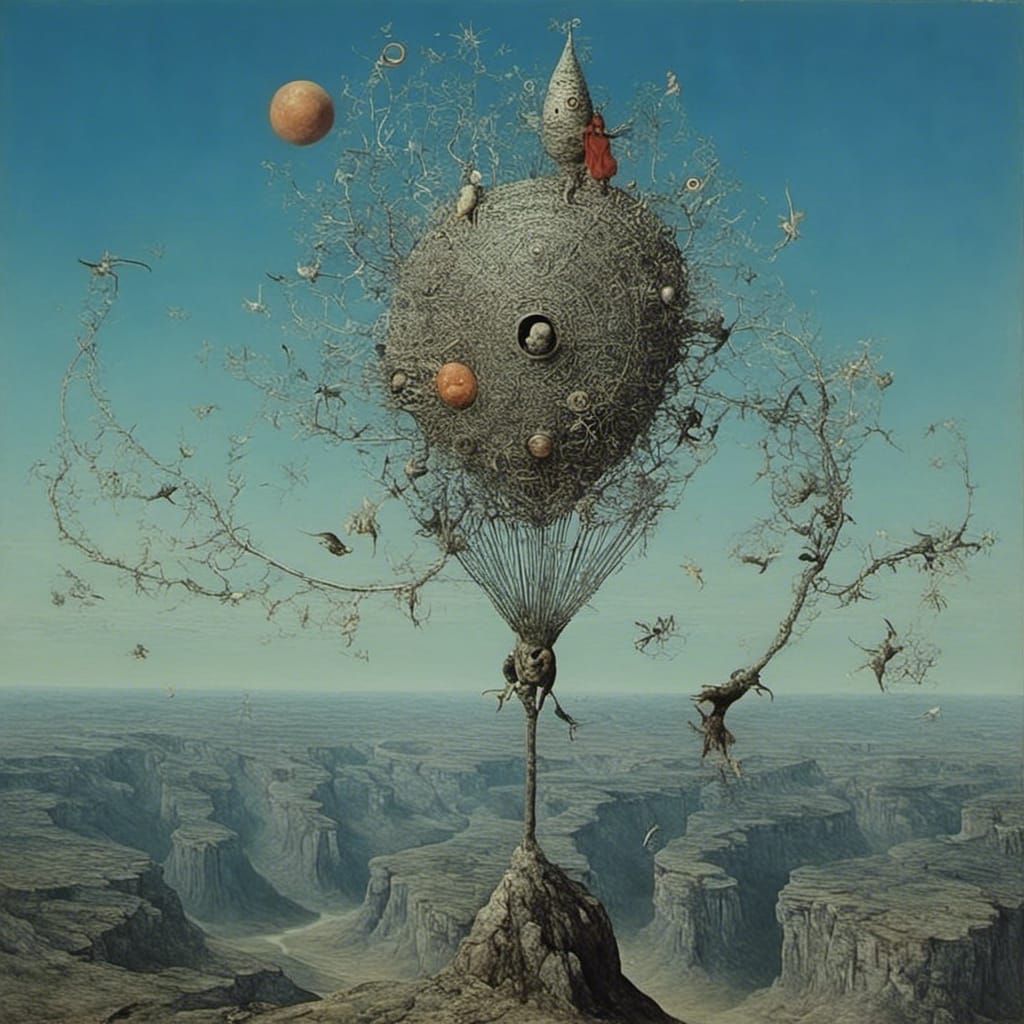 Surreal Filigree Pattern in Ernst Style