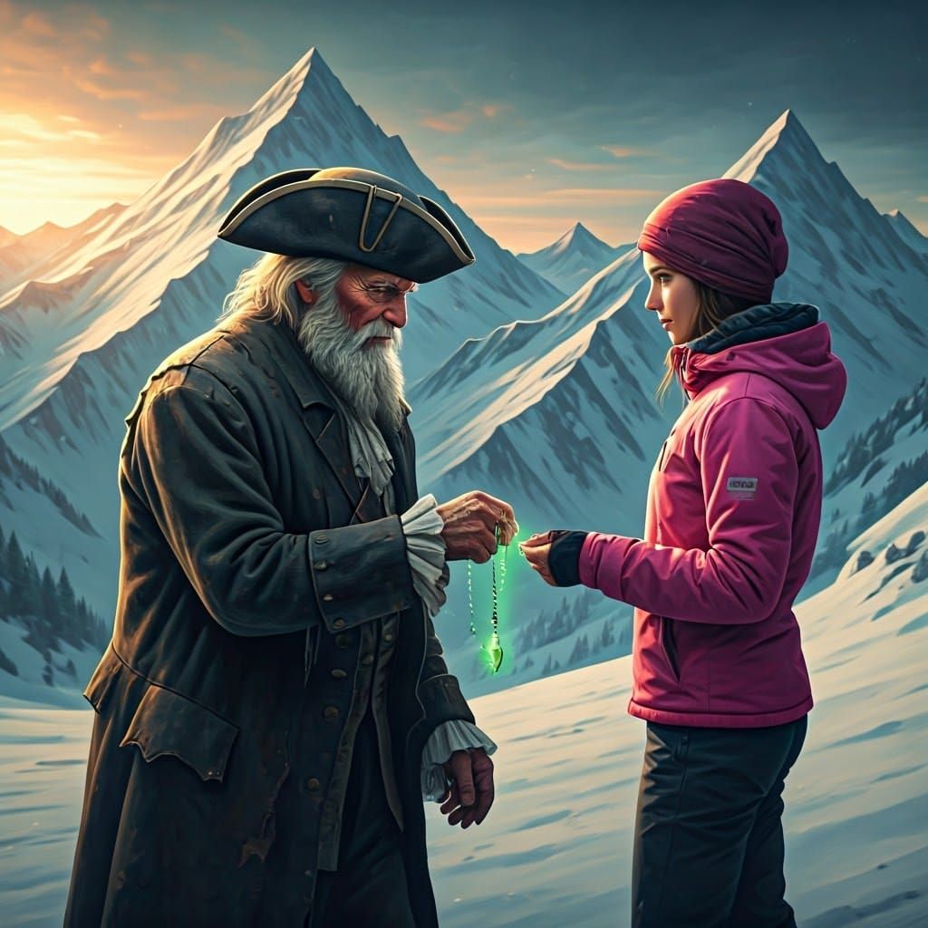 Mystical Mountain Meeting as Matte Painting