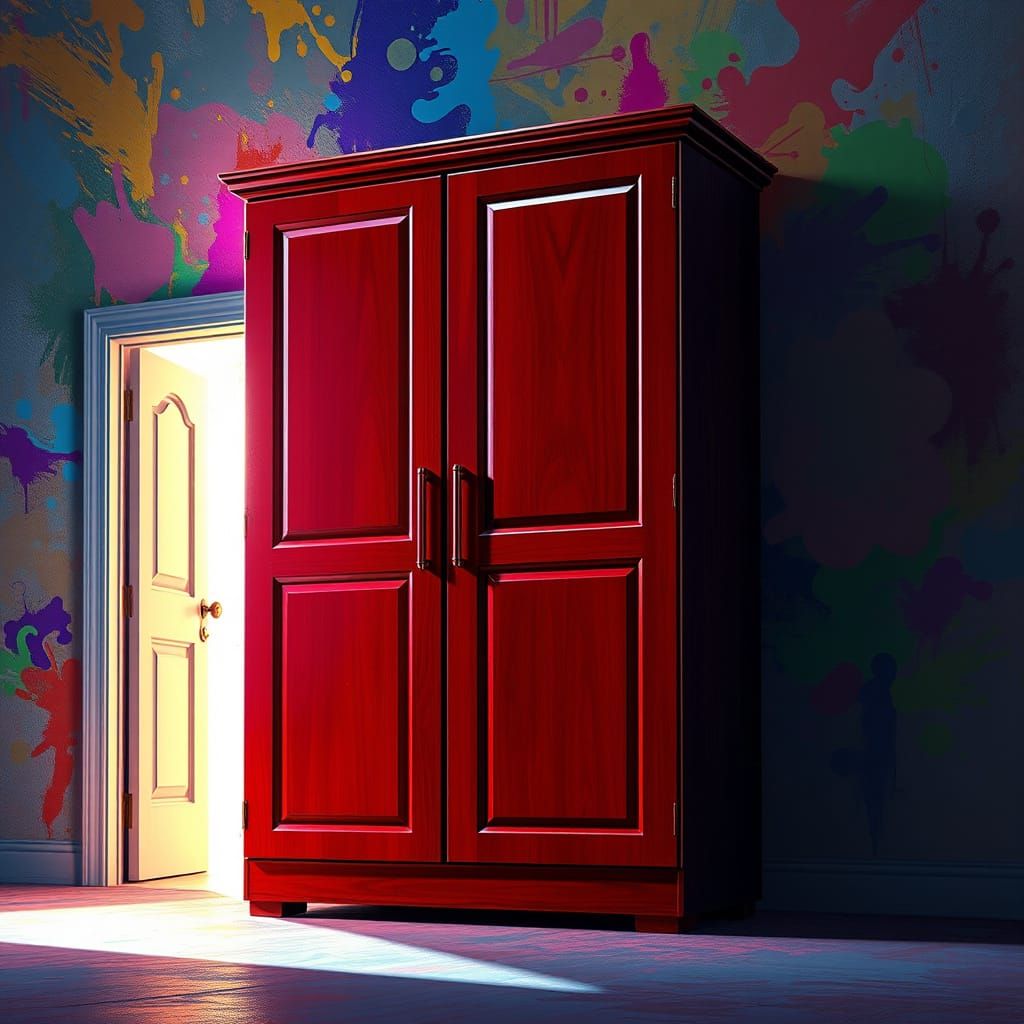 Gleaming IKEA Cabinet & Open Doorway Concept Art